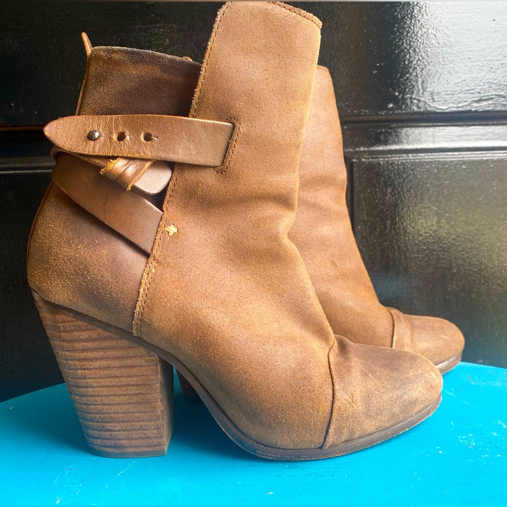 Rag & Bone Brown Suede Wrap Boots